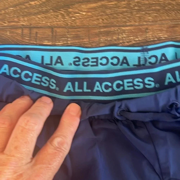 Bandier All Access Dash Logo Run Short w/ 5″ Biker Short Blue Size XS NWT - Picture 4 of 7